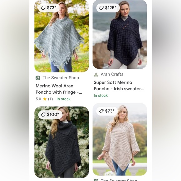 NWOT WOOL w/KNIT TASSELS PONCHO/SHAWL - Picture 6 of 8